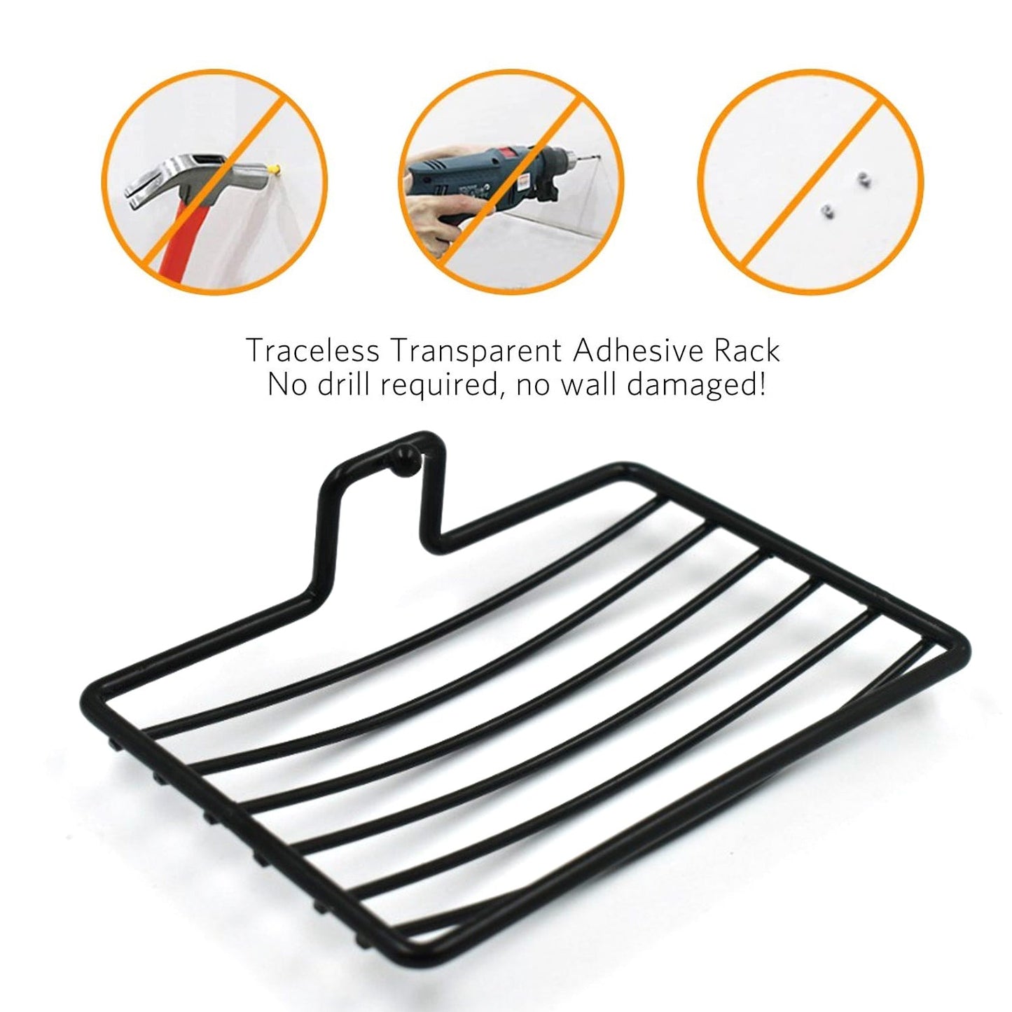 Wall Mount 2-Piece Soap Rack – Versatile Holder for Bathrooms & Homes