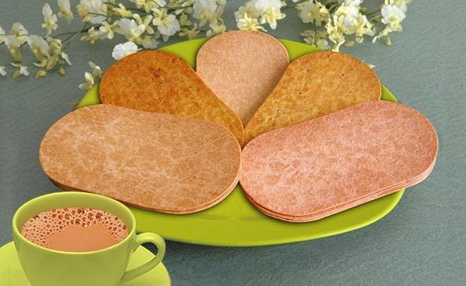 Maniarrâ€™s Slim Bite Jain Khakhra 4 Flavors Pack of 13 Wheat Khakhra