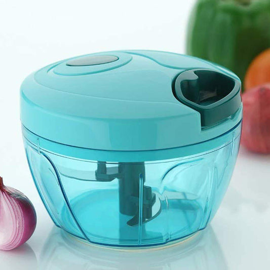 Manual Stainless Steel Blades Compact Hand Held Vegetable Chopper / Slicer (Brown Package Box)