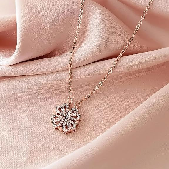Golden Rose & Necklace Set Perfect Gift Set