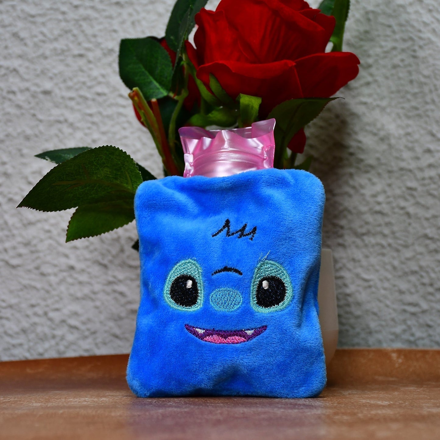 Blue Stitch Hot Water Bag - Small Size with Cover for Pain Relief & Warming