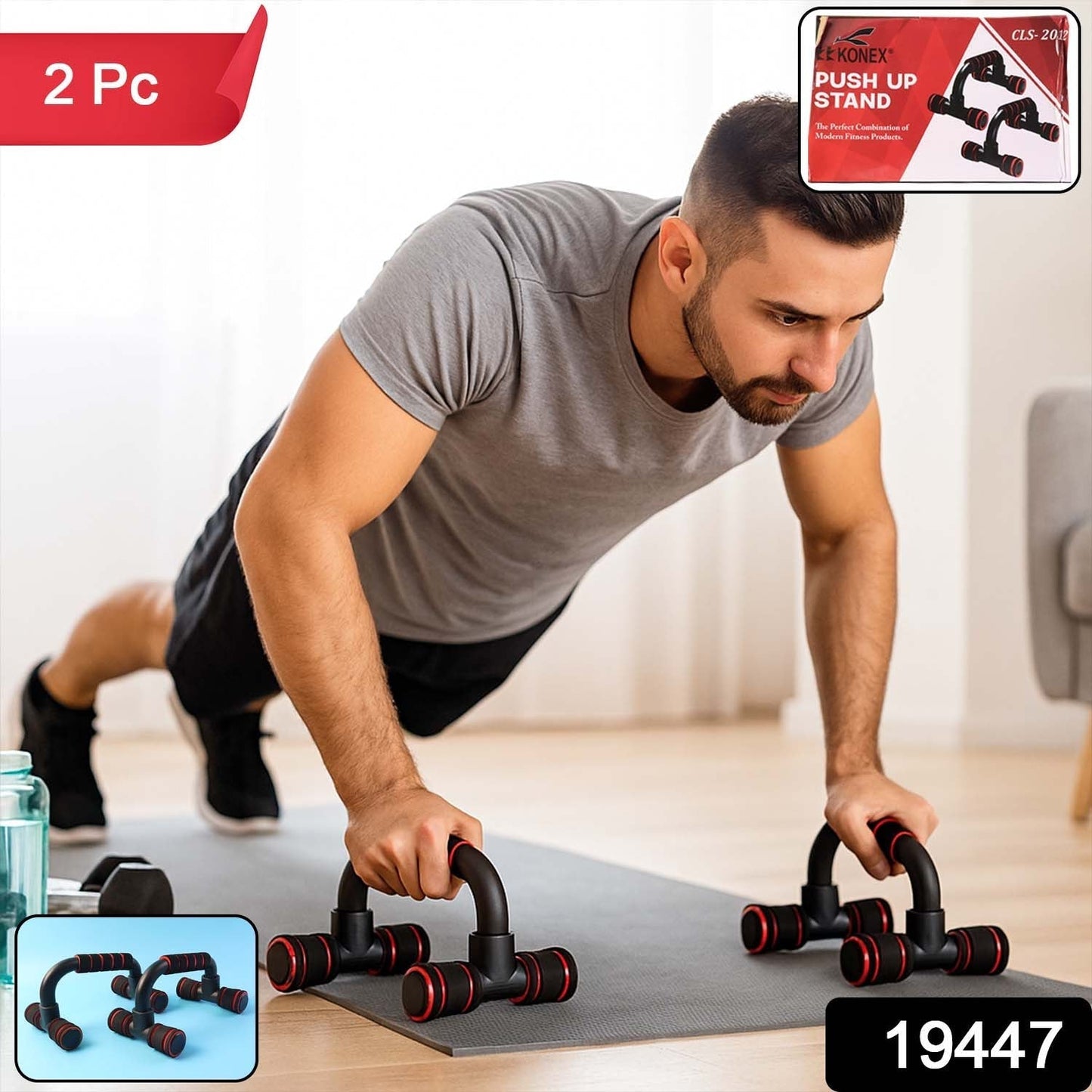 Heavy-Duty Push-Up Bars Stand for Home Workout