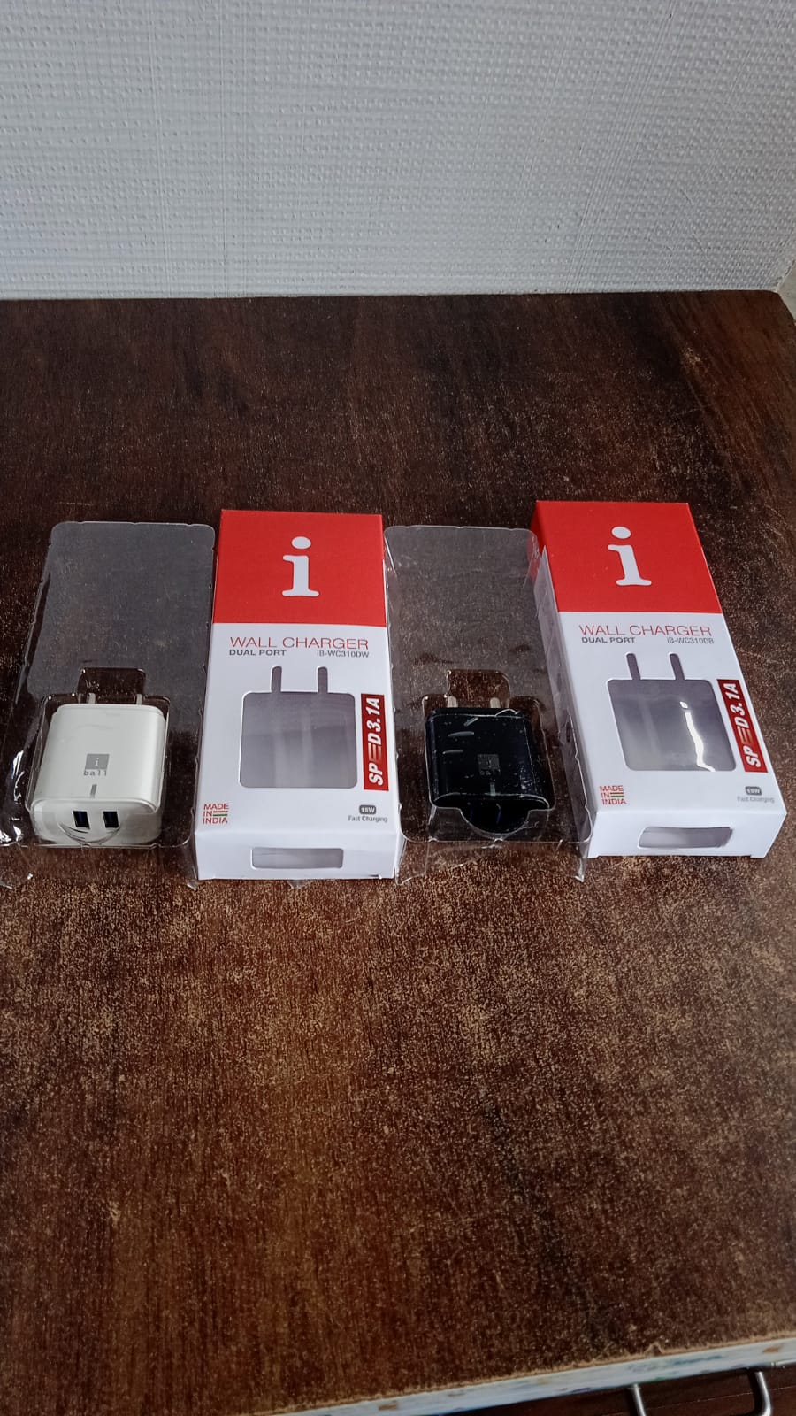 iBall Dual USB Wall Charger 5V/3.1A â€“ High-Speed Dual Port Fast Charging Adapte (1 Pc)