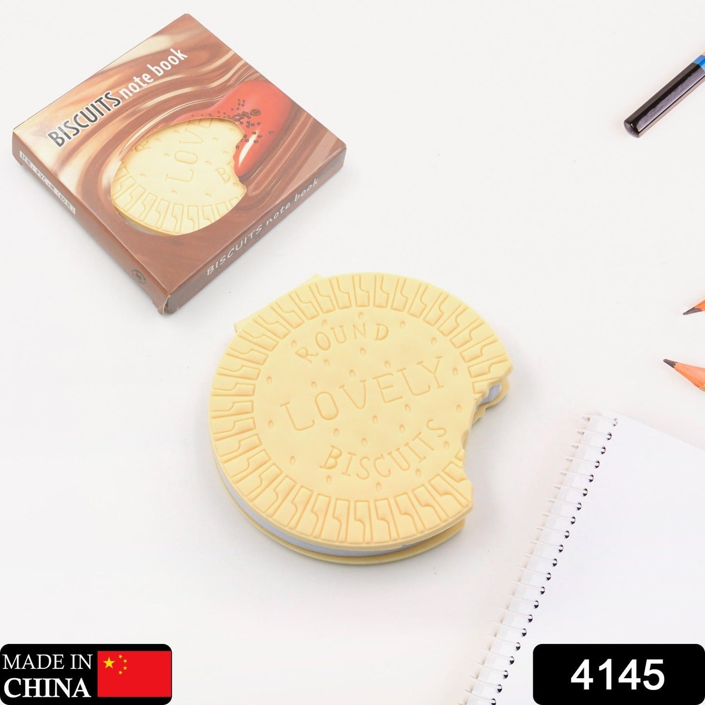 Round Biscuit-Scented Notebook – Fun Writing Copybook (1 Pc)
