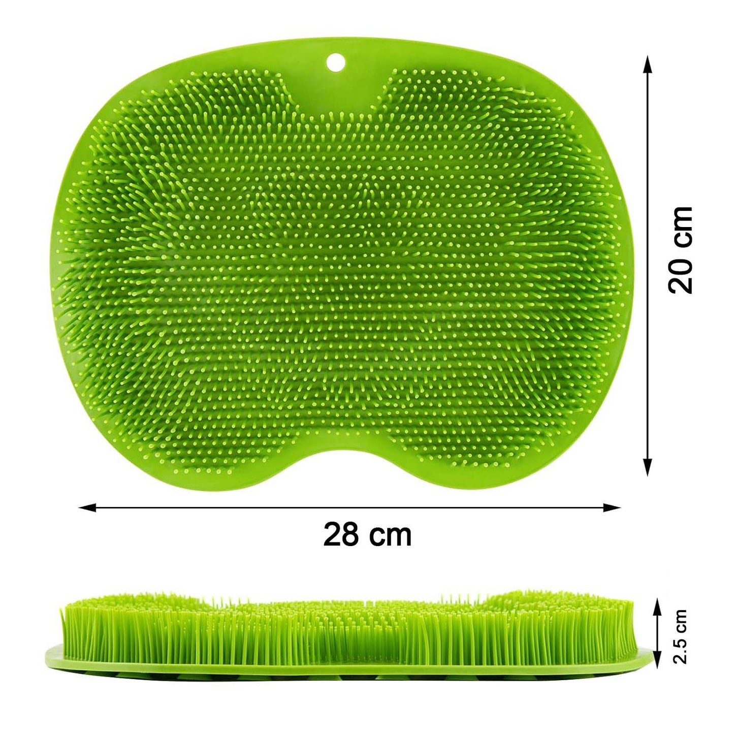 Green Silicone Bath Massage Cushion â€“ Suction Cup Exfoliating Foot Scrubber & Mat