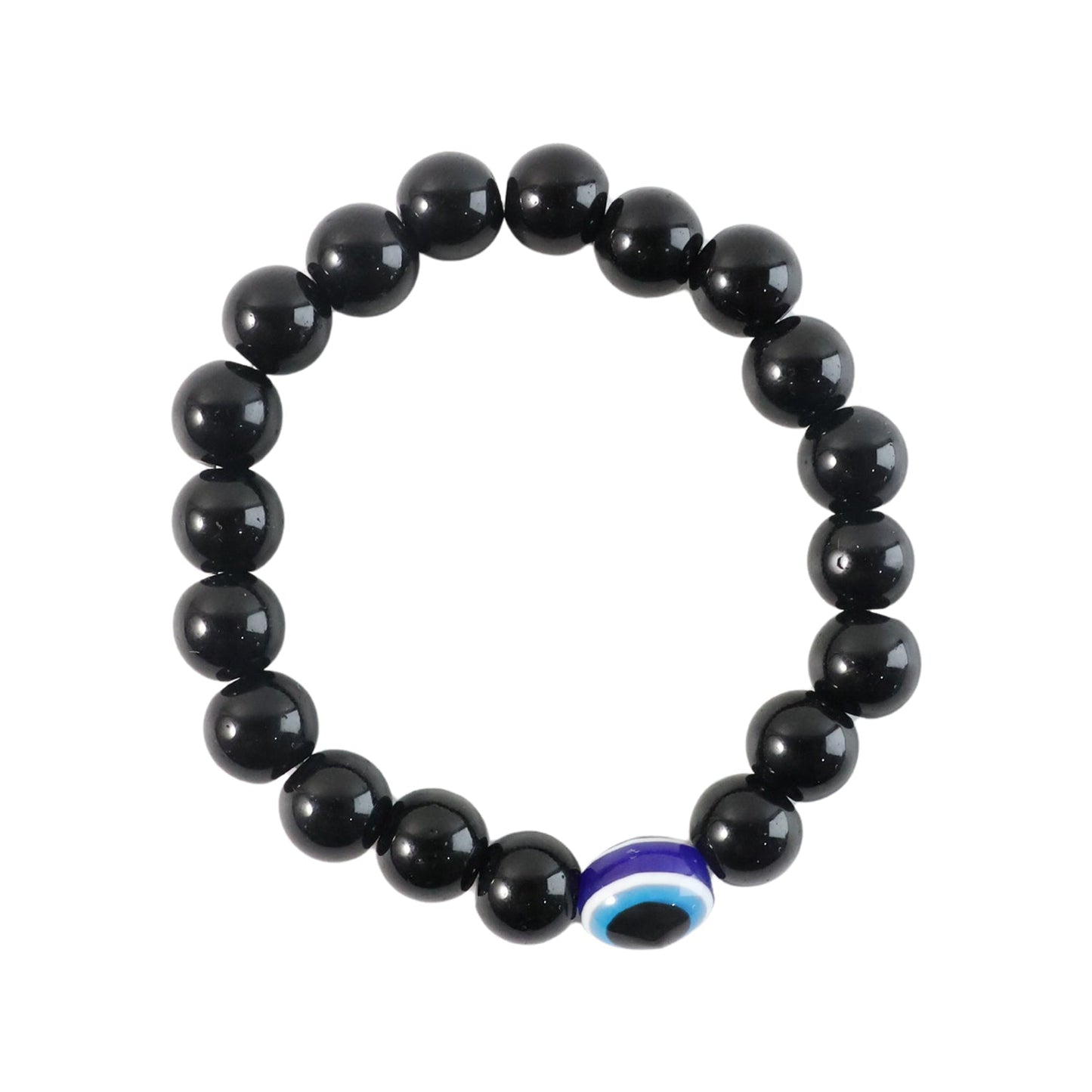 Elegant Dual-Tone Crystal Beaded Stretch Bracelet (1 Pc)
