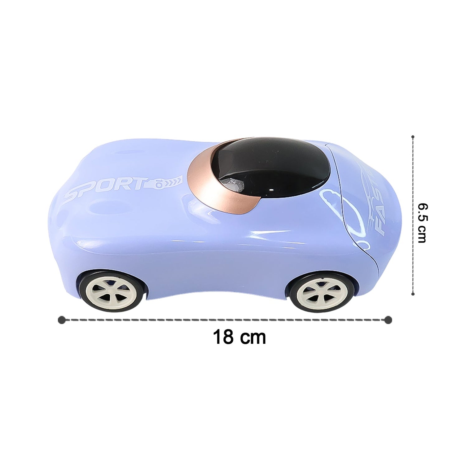 Car Shape Water Bottle with Built-in Straw 280ml (1 Pc)