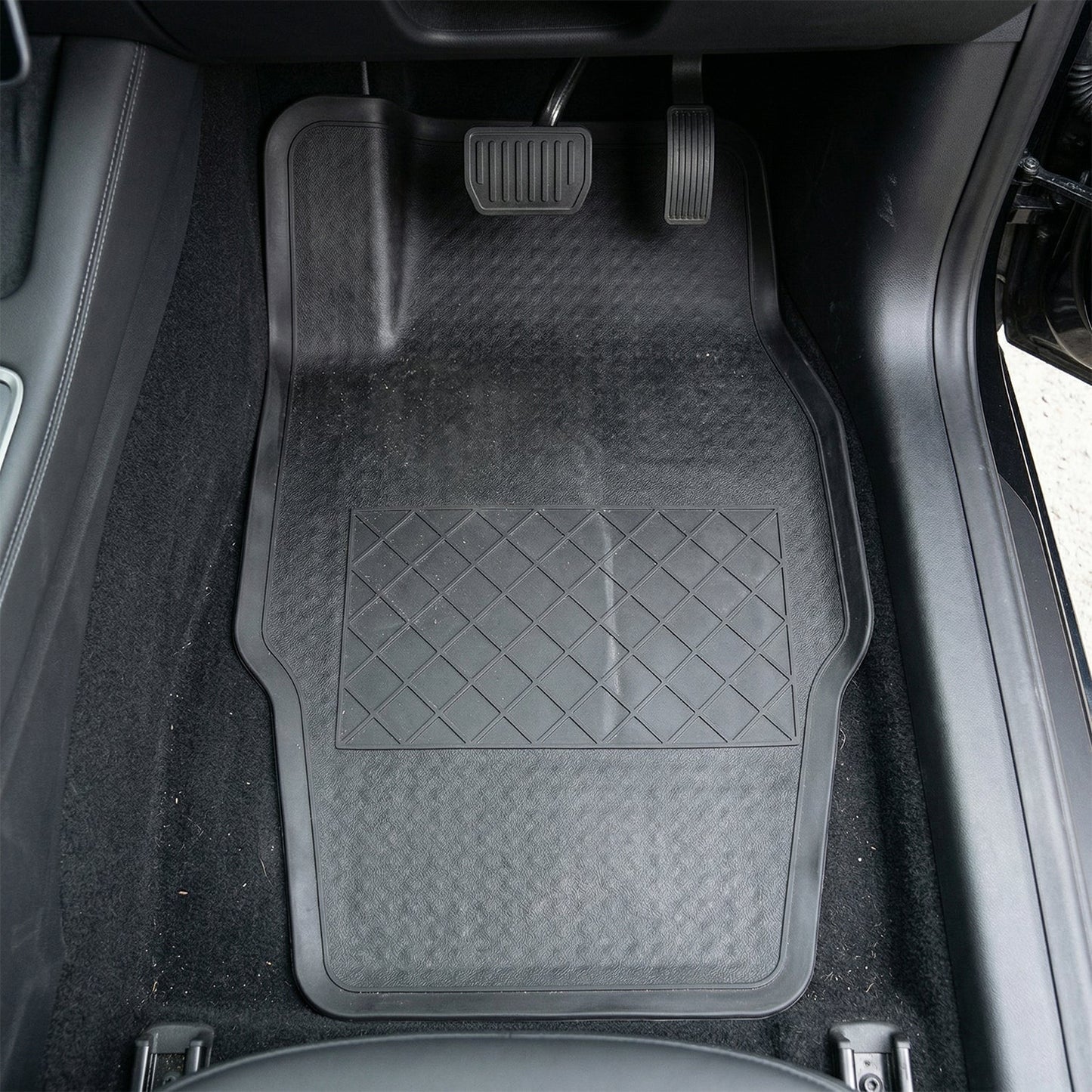 Heavy Duty Anti-Slip Rubber Car Foot Mat Set (4 Pc)