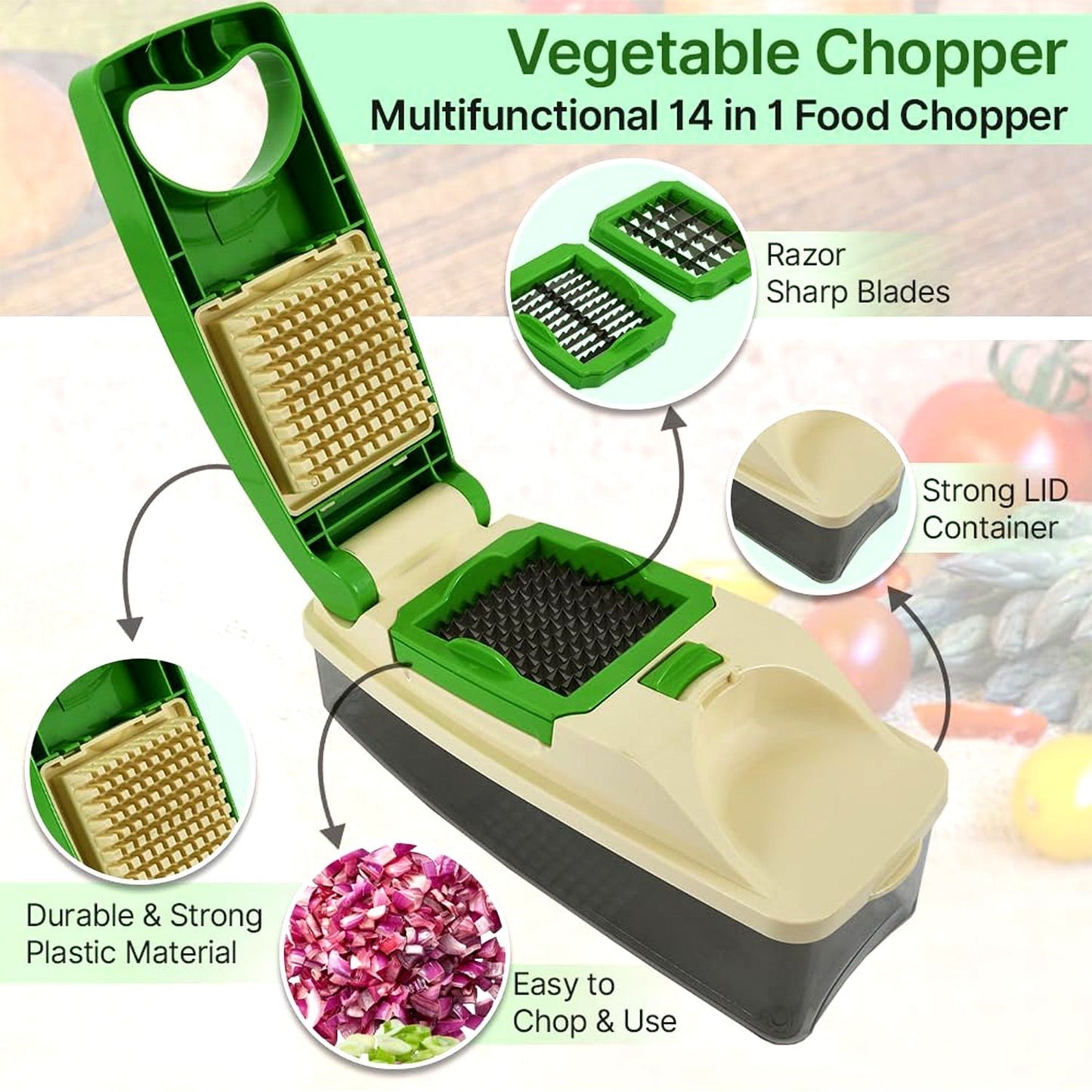 Supermom Quick Nicer Dicer â€“ Multipurpose Vegetable & Fruit Chopper