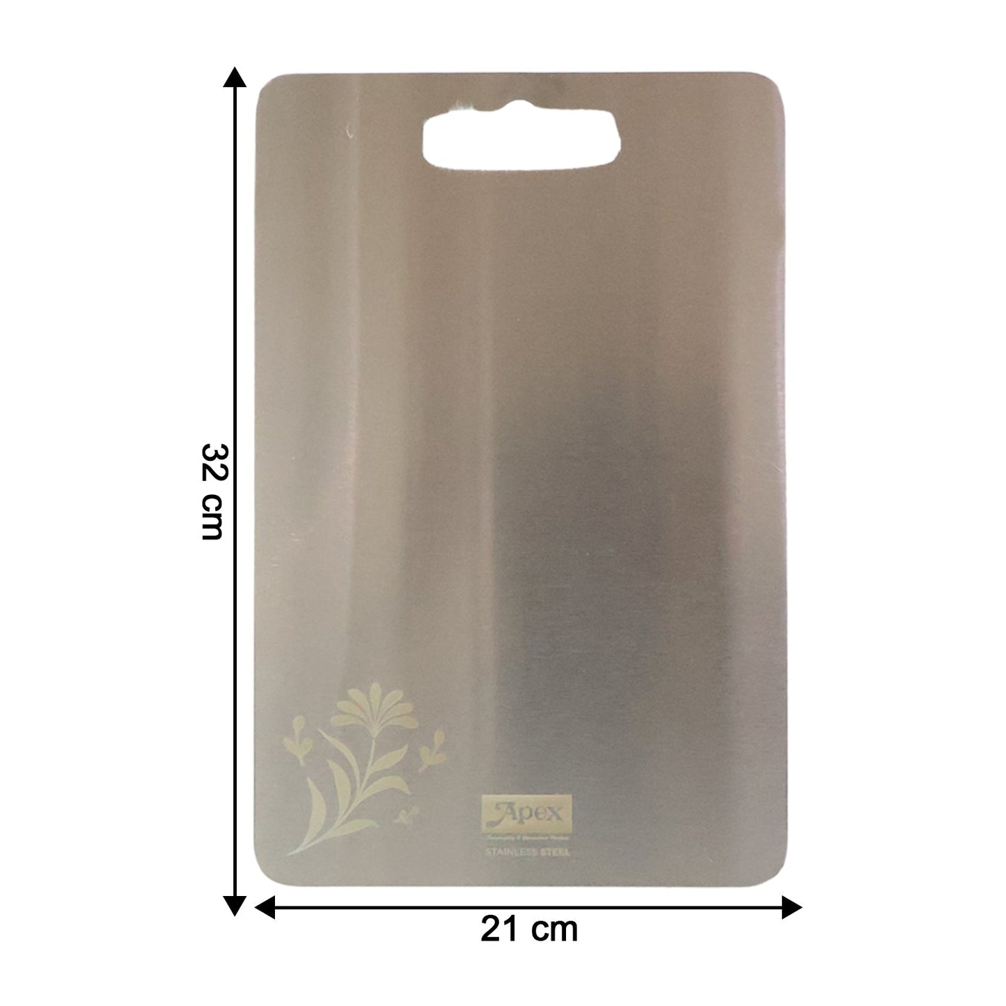 Apex Stainless Steel Multipurpose Small Chopping Cutting Board (210x320mm / 1 Pc)