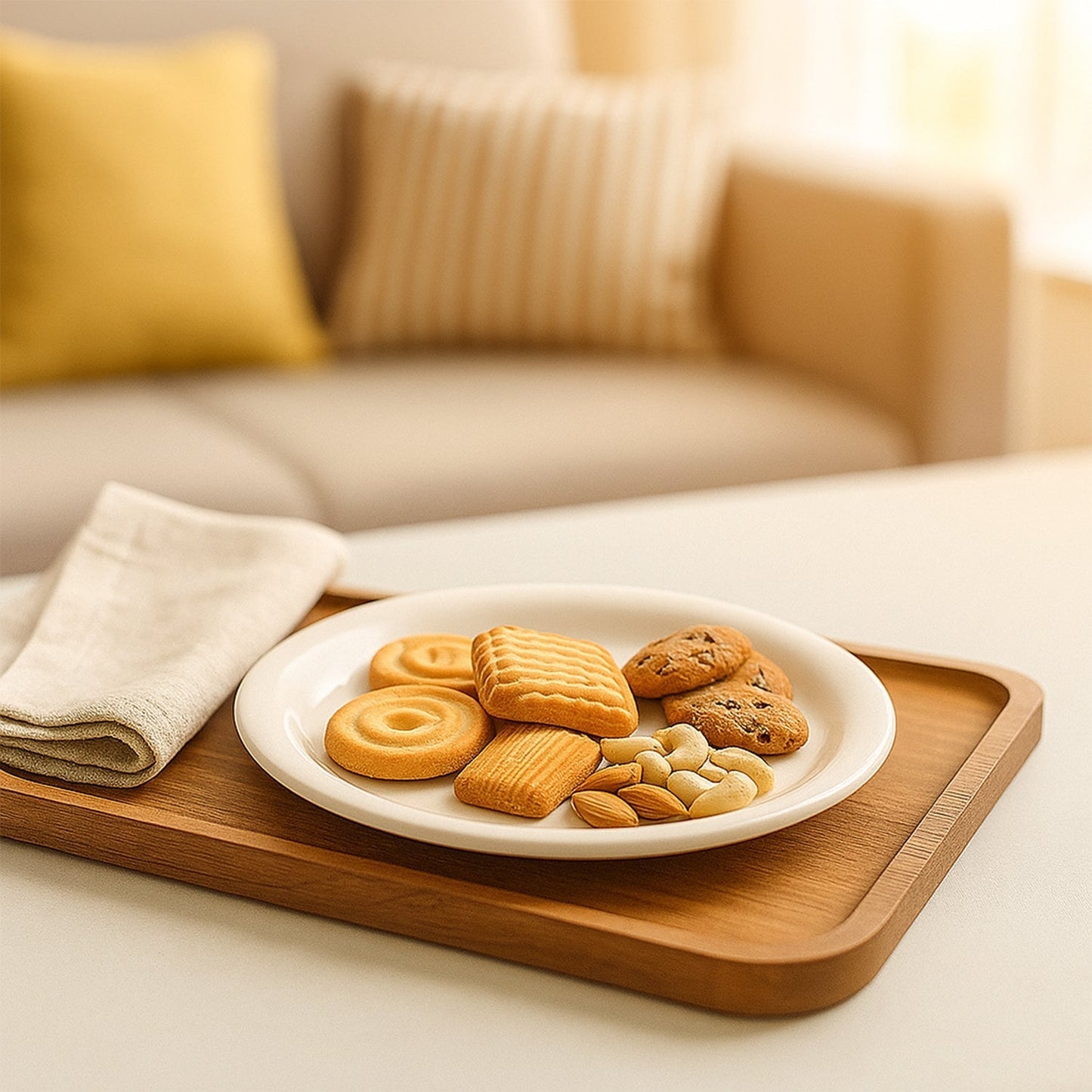 Plastic Round Dinner / Serving Plate â€“ 19 cm (1 Pc)