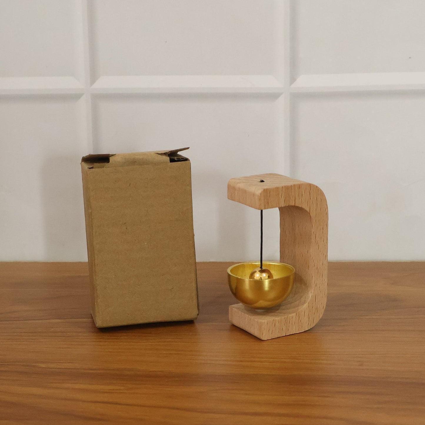Magnetic Zen Bell for Meditation with Wooden Stand (1 Pc)