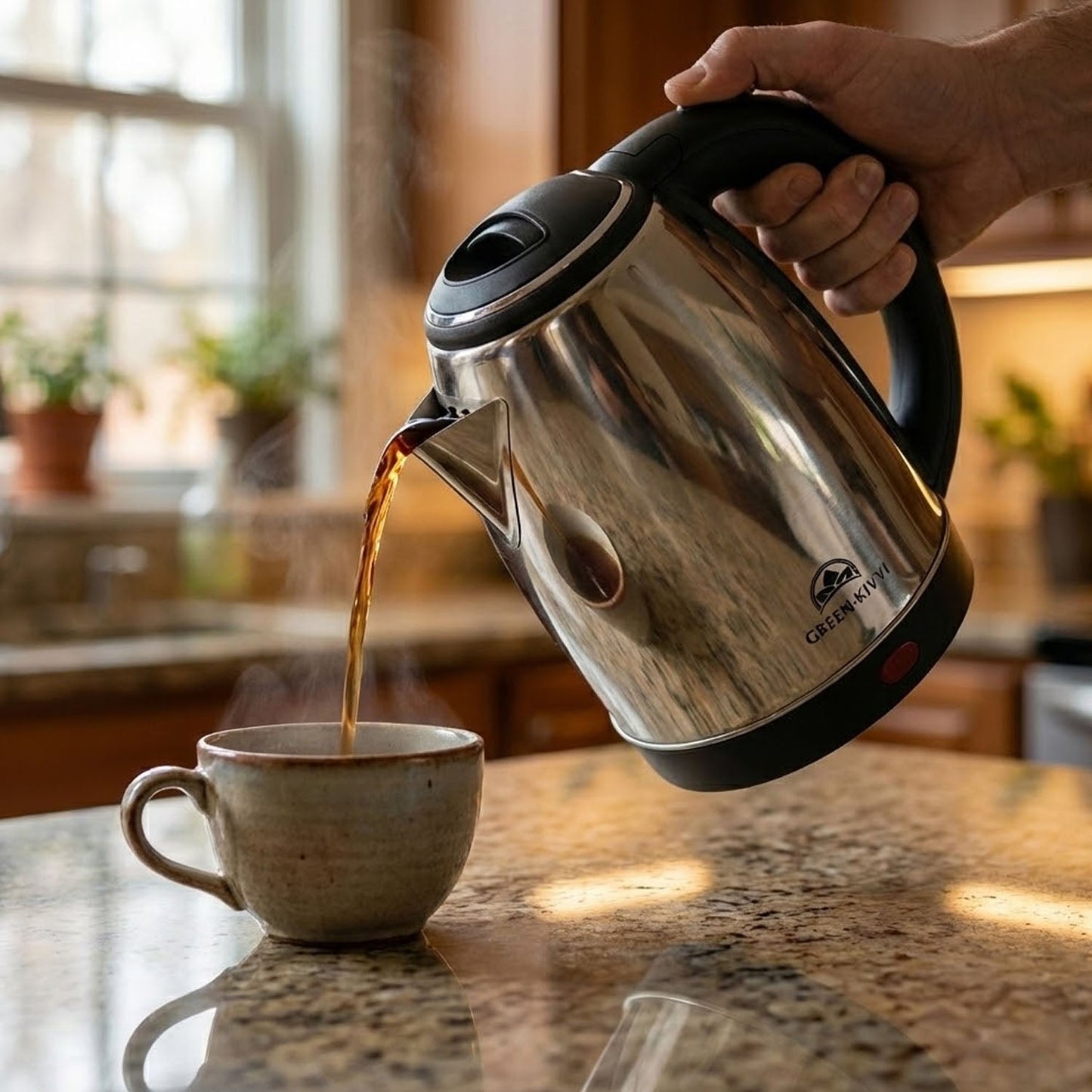 Electric Stainless-Steel Kettle (1800ML, 1 Pc)