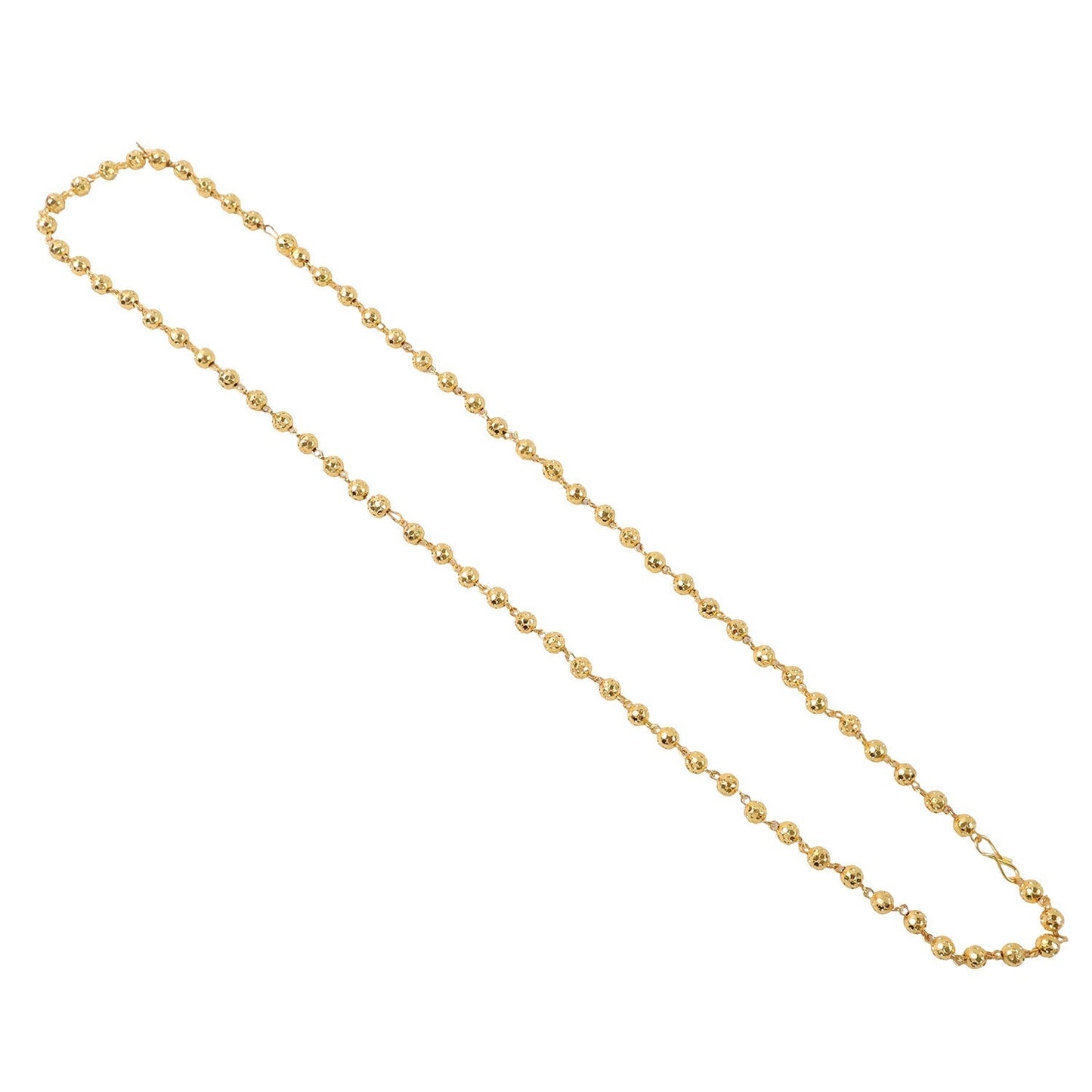 Elegant Gold-Tone Beaded Necklace Chain for Women (1 Pc)