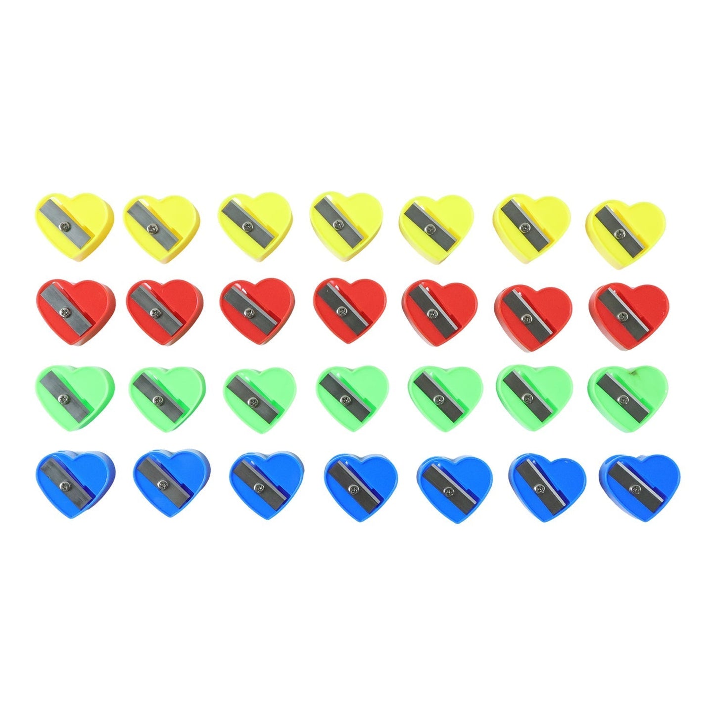 Heart Shape Pencil Sharpener (28 Pc Set)