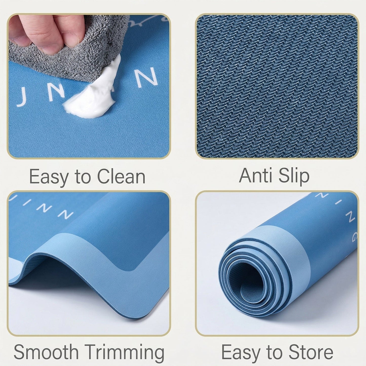Super Absorbent Water Soaking Bathroom Floor Mat (1 Pc, 120x74 Cm)