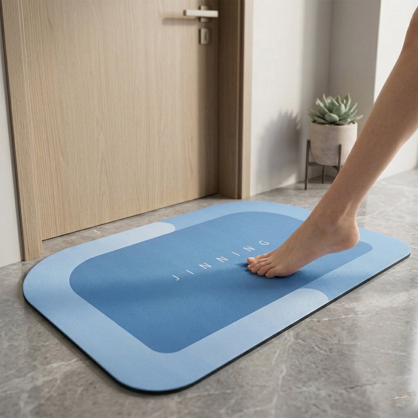 Super Absorbent Water Soaking Bathroom Floor Mat (1 Pc, 120x74 Cm)