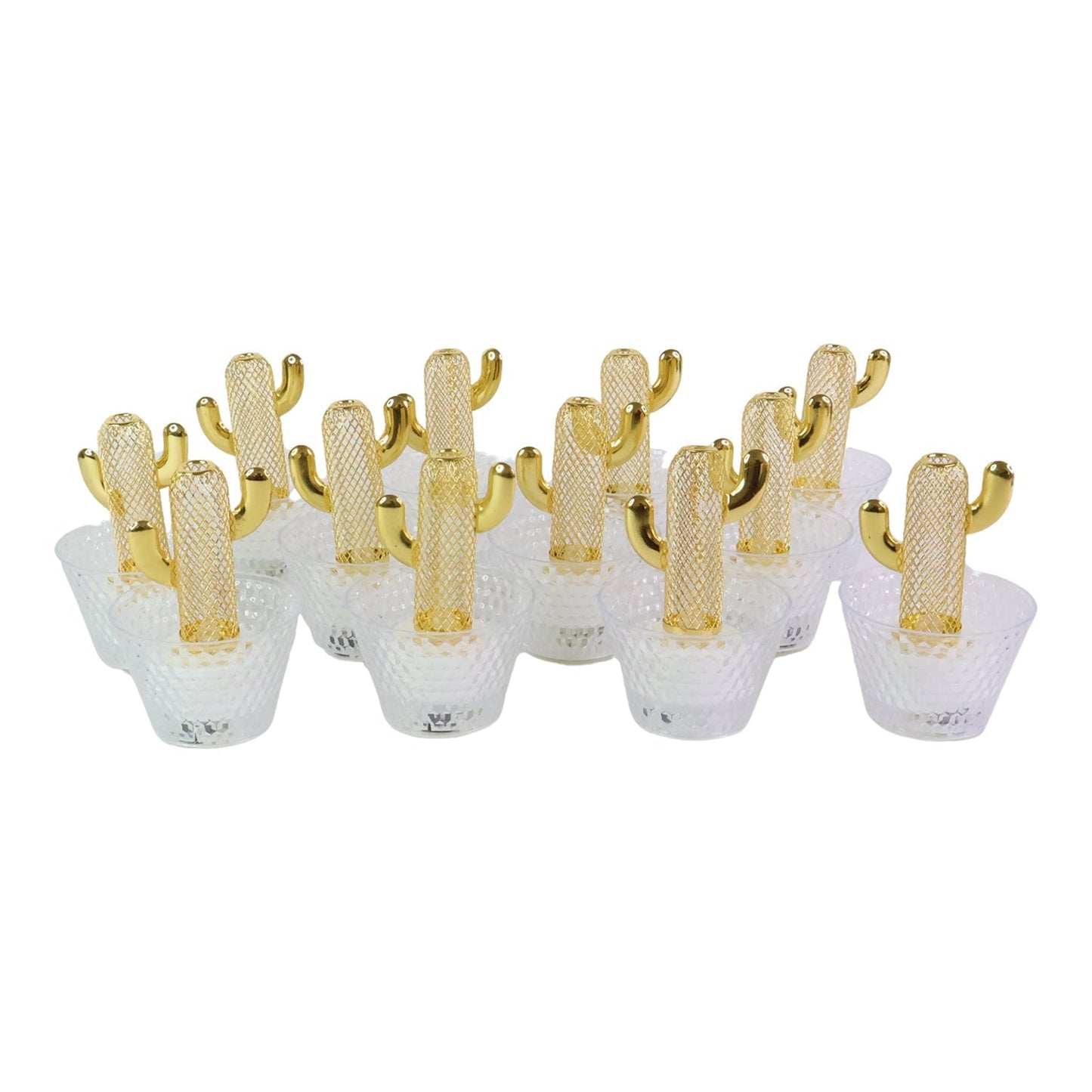 Decorative Cactus Shape LED Tealight Candles (12 Pc)