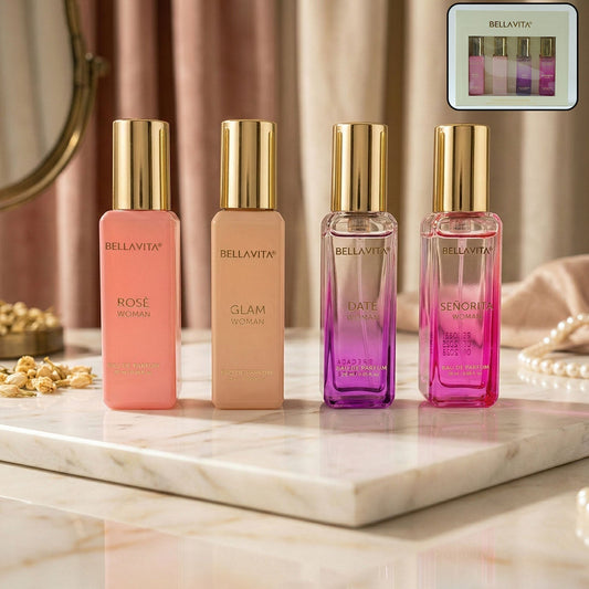 Bellavita Luxury Women Eau De Parfum Gift Set (4 Pc, 20 ML Each)