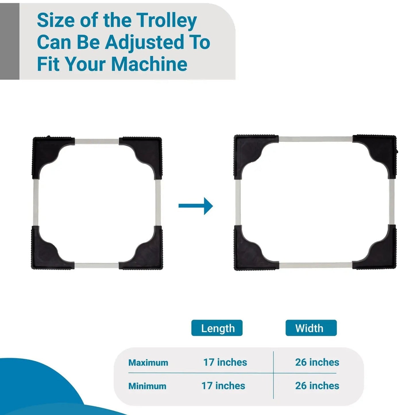 Adjustable Washing Machine & Refrigerator Stand (67Ã—67 cm ,1 Pc)