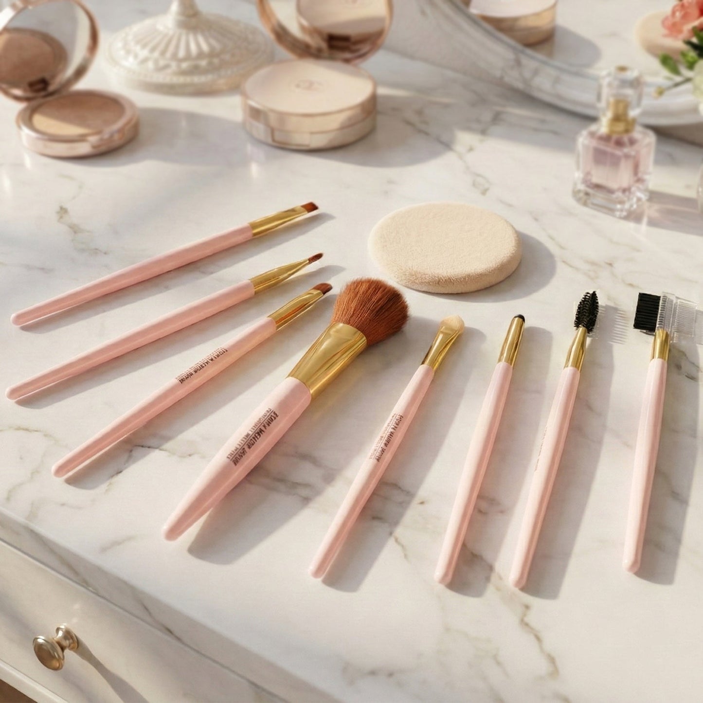 9-in-1 Professional Makeup Brush Set (1 Set)