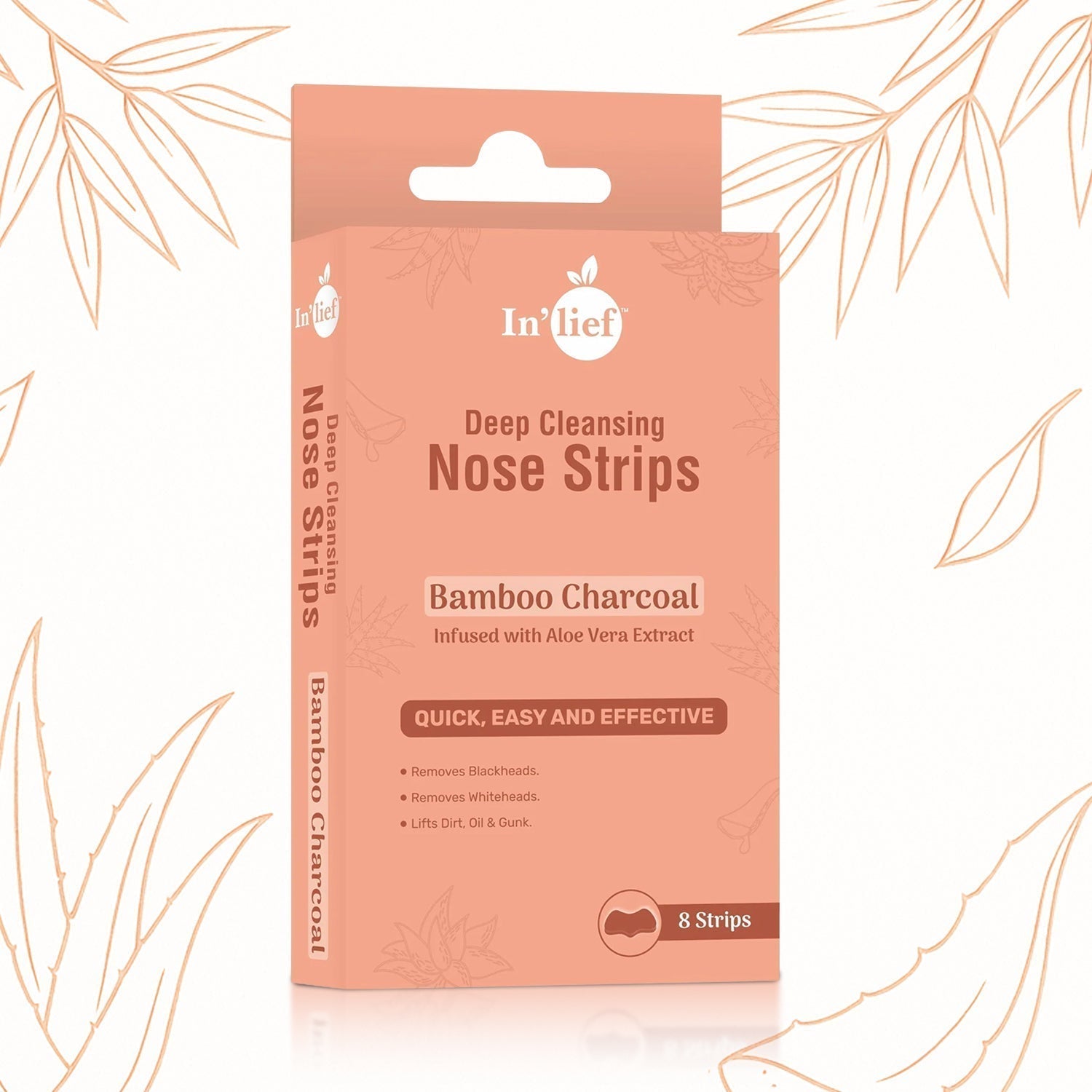 In'lief Bamboo Charcoal Deep Cleansing Nose (8 Strips)