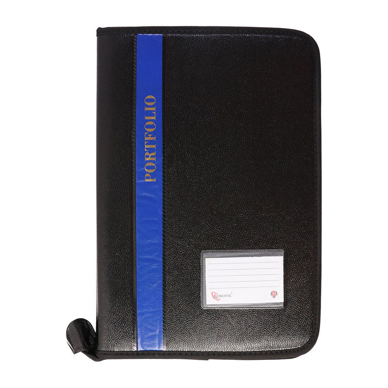 Aerotix A4 Portfolio File Zipper â€“ 20 Leaf Professional Document Organizer Folder