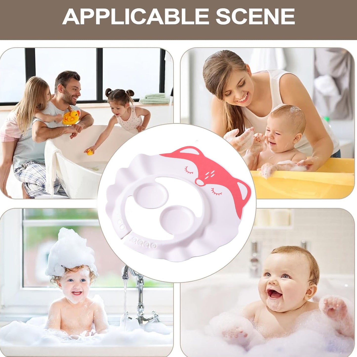 Cute Cartoon Baby Shower Cap Shampoo Bath Hat (1 Pc)