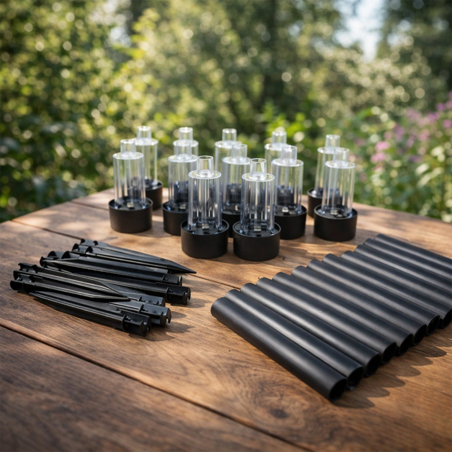 Solar Powered Lawn Pathway Light Set (12 Pcs Set)