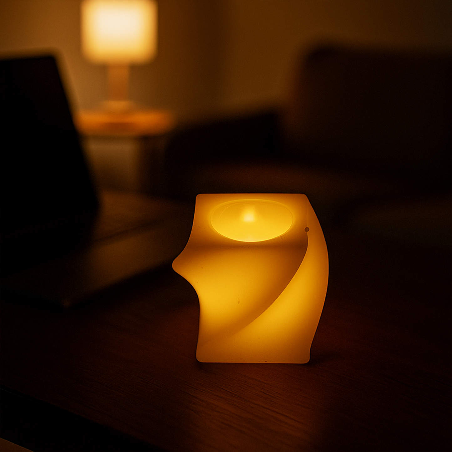 Set of 6 LED Flameless Decorative Candles â€“ Square Shape Tealight Lamps