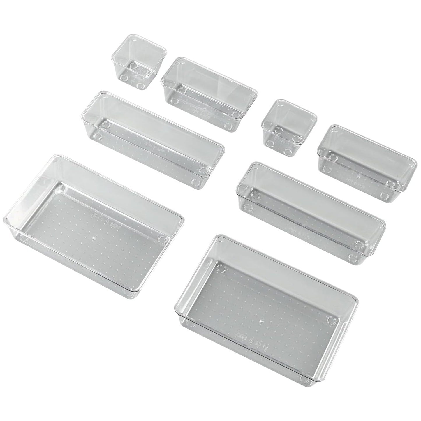 Multipurpose 8 In 1 Drawer Organizer Storage Tray Set (1 Set)