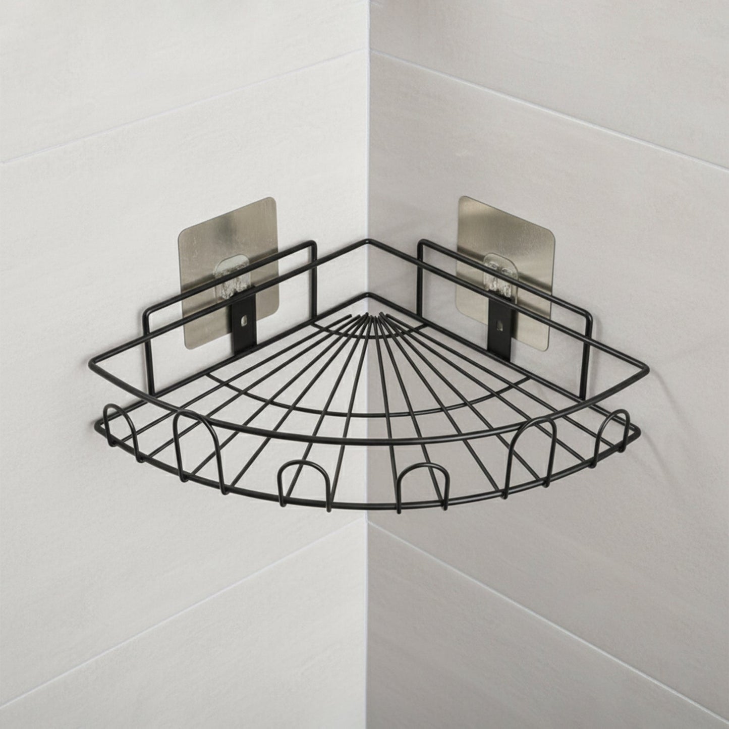 Wall-Mounted Corner Bathroom Storage Rack (1 Pc)