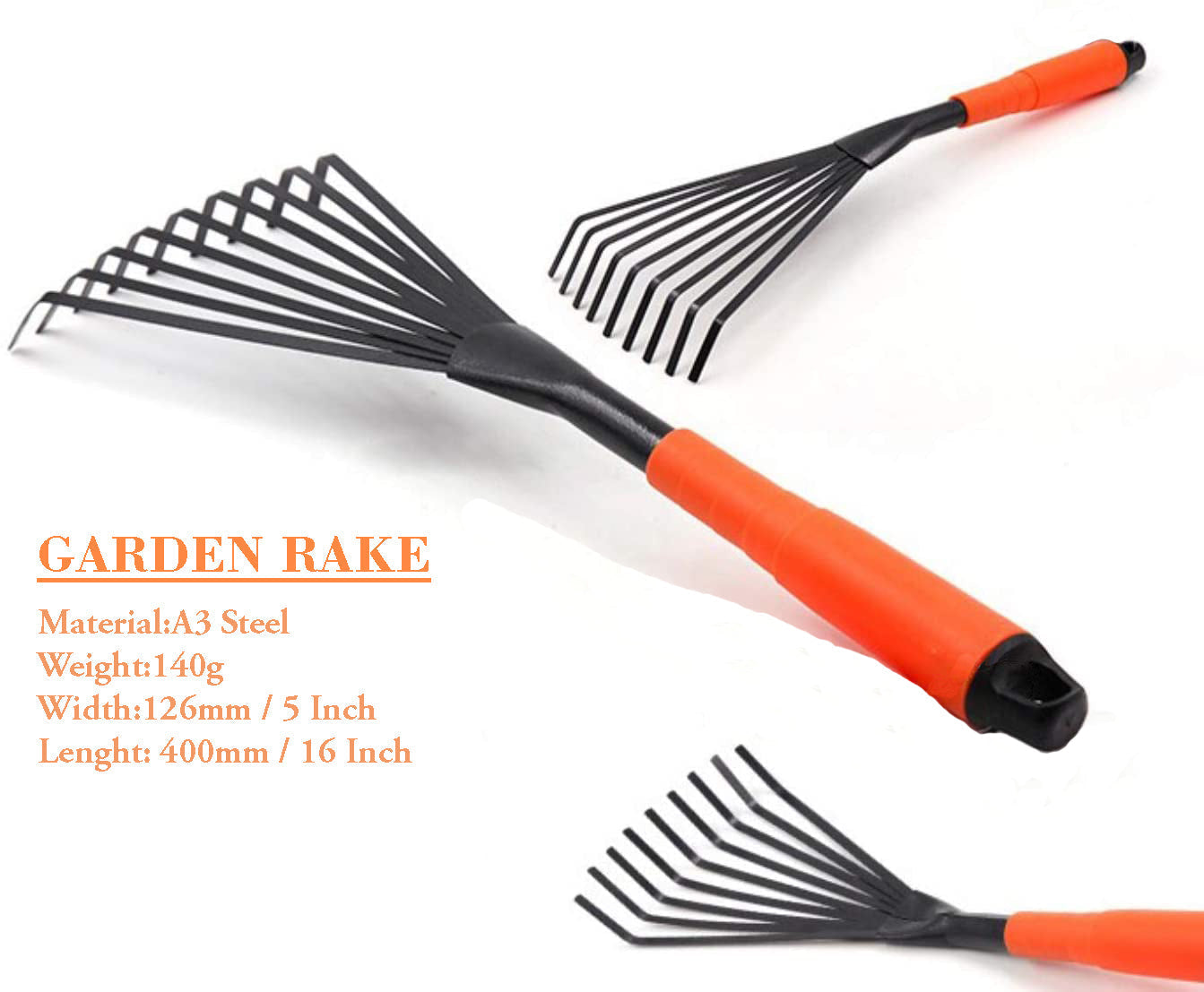 Teeth Rake Garbage Clean up Fork Digger Excavator for Gardens and Planting