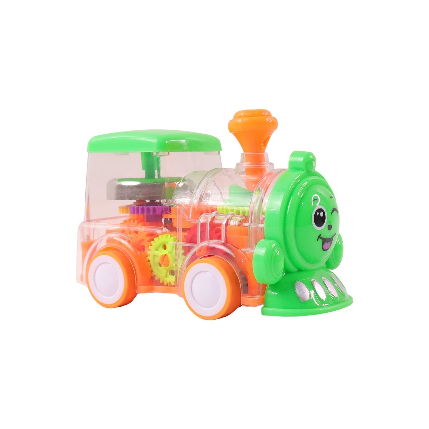 Kids Musical Light-Up Transparent Train Toy (1 Pc)