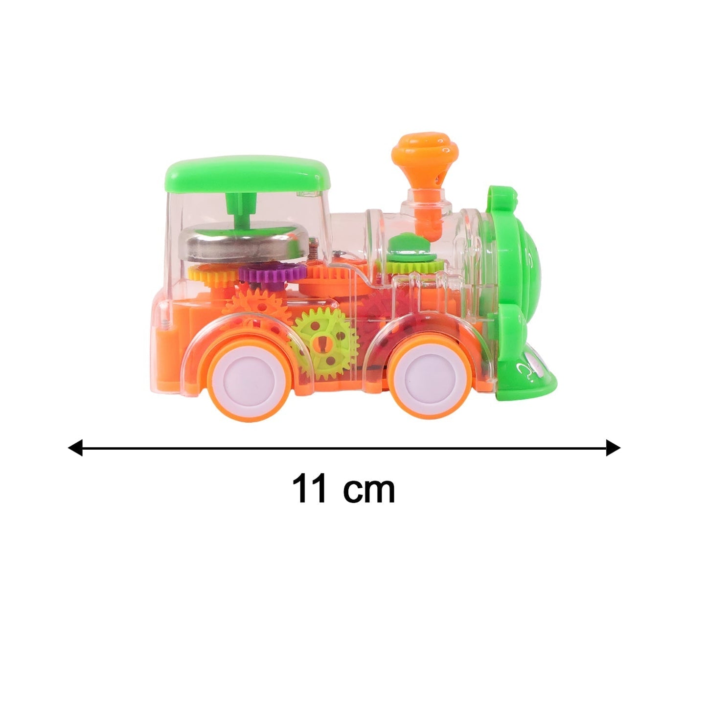 Kids Musical Light-Up Transparent Train Toy (1 Pc)