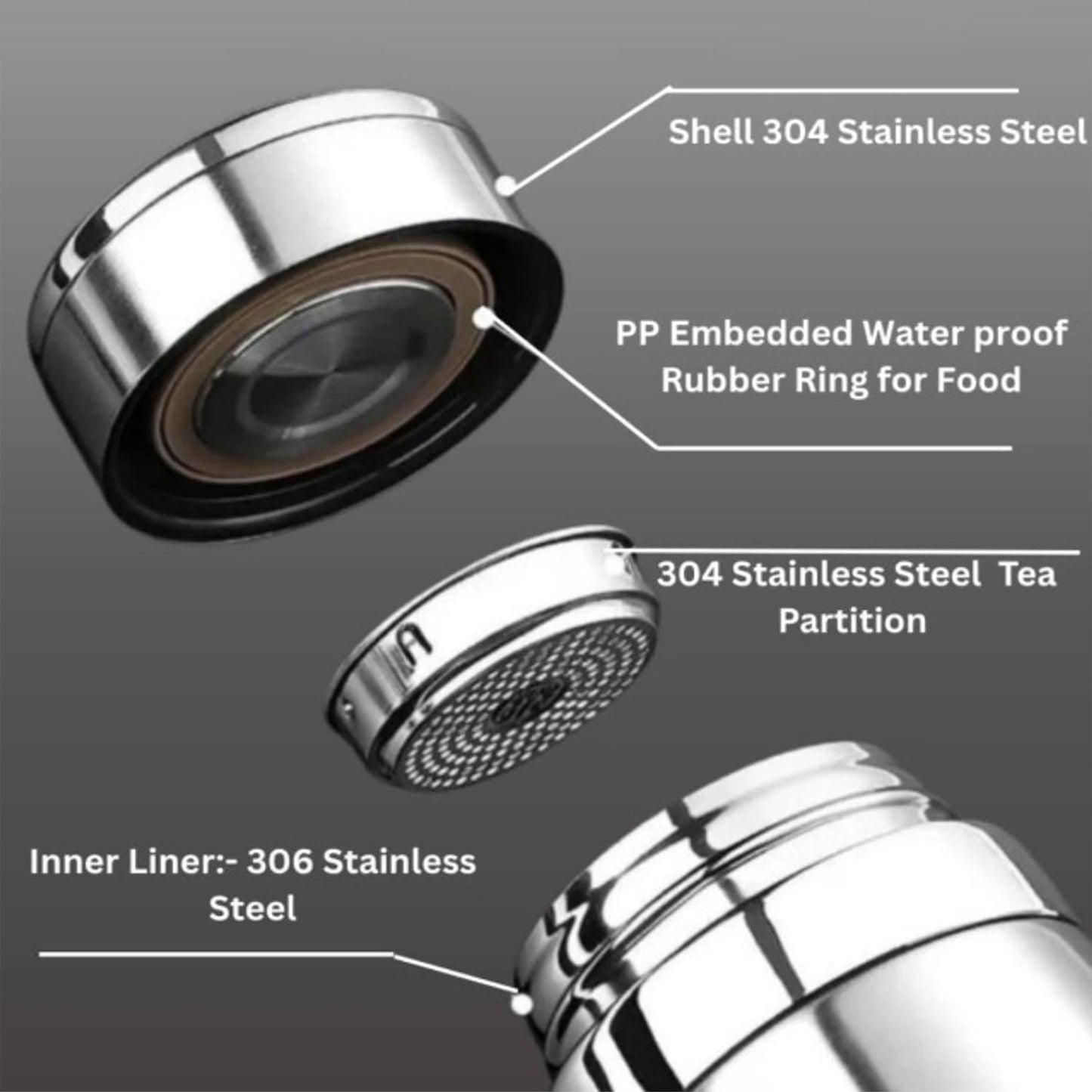 Stainless Steel Vacuum Insulated Flask Bottle with Leakproof Lid (1 Pc, 800 ML)