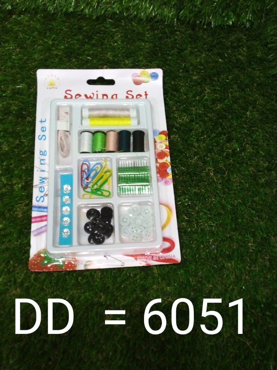 62 Pc Sewing Set used for sewing of clothes and fabrics including all home purposes.