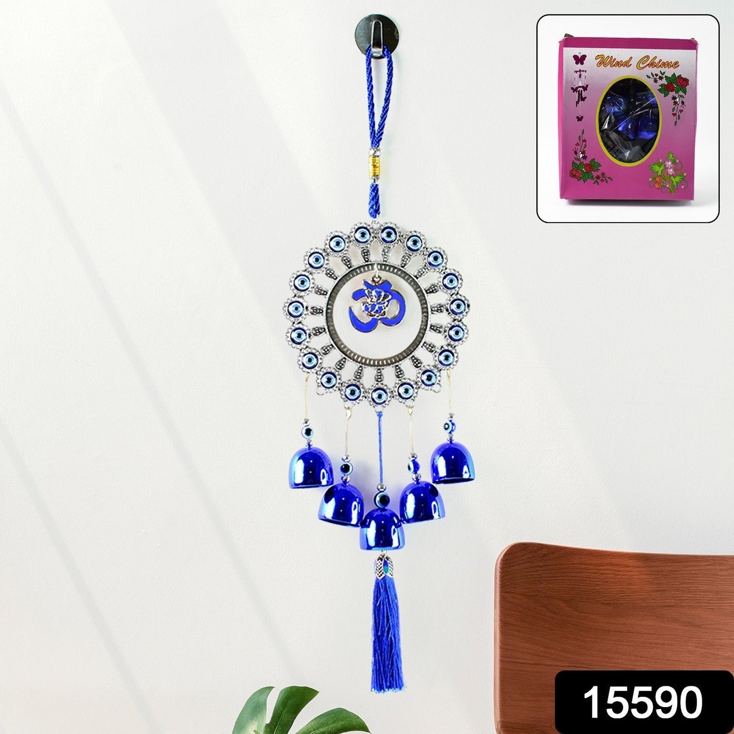 Decorative OM Evil Eye Wind Chime Wall Hanging (Mix Desin & 1 Pc)