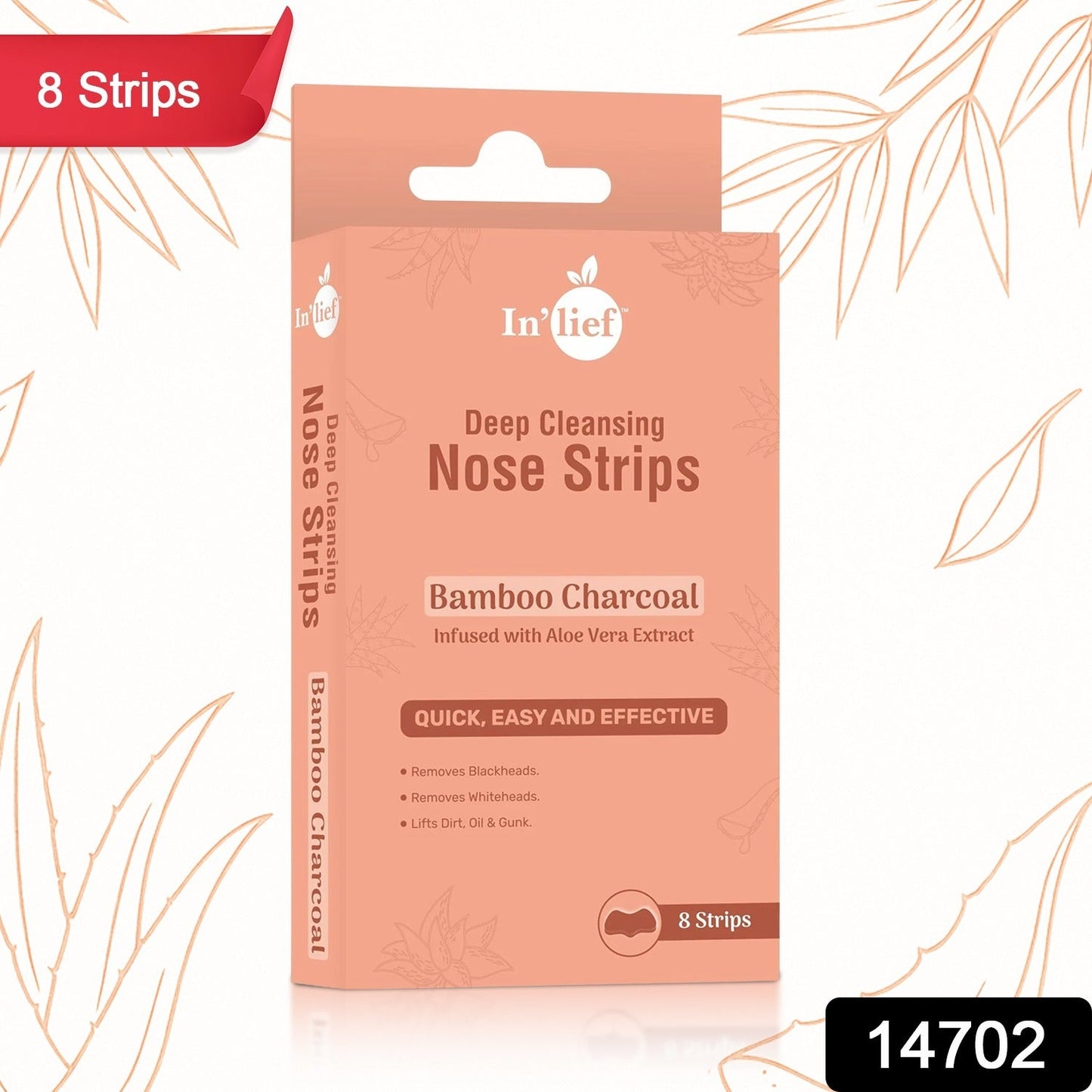 In'lief Bamboo Charcoal Deep Cleansing Nose (8 Strips)