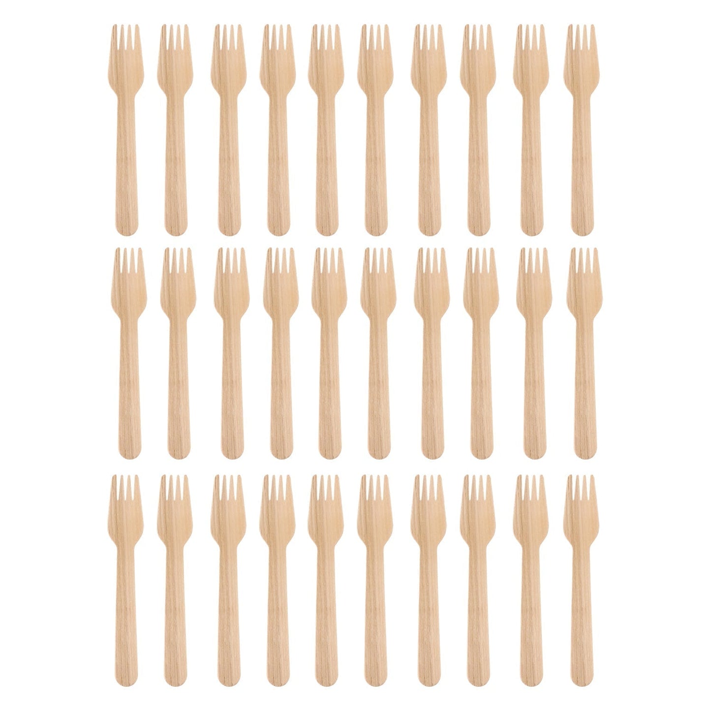 Freshee 160mm Wooden Fork â€“ 30 Pcs Pack