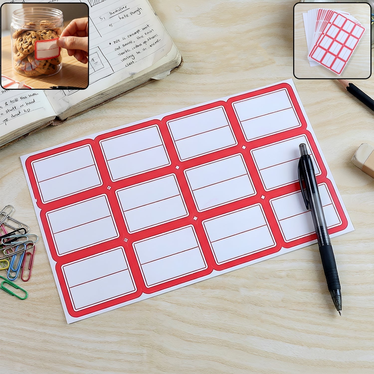 Writable Label Stickers â€“ 50 Sheets