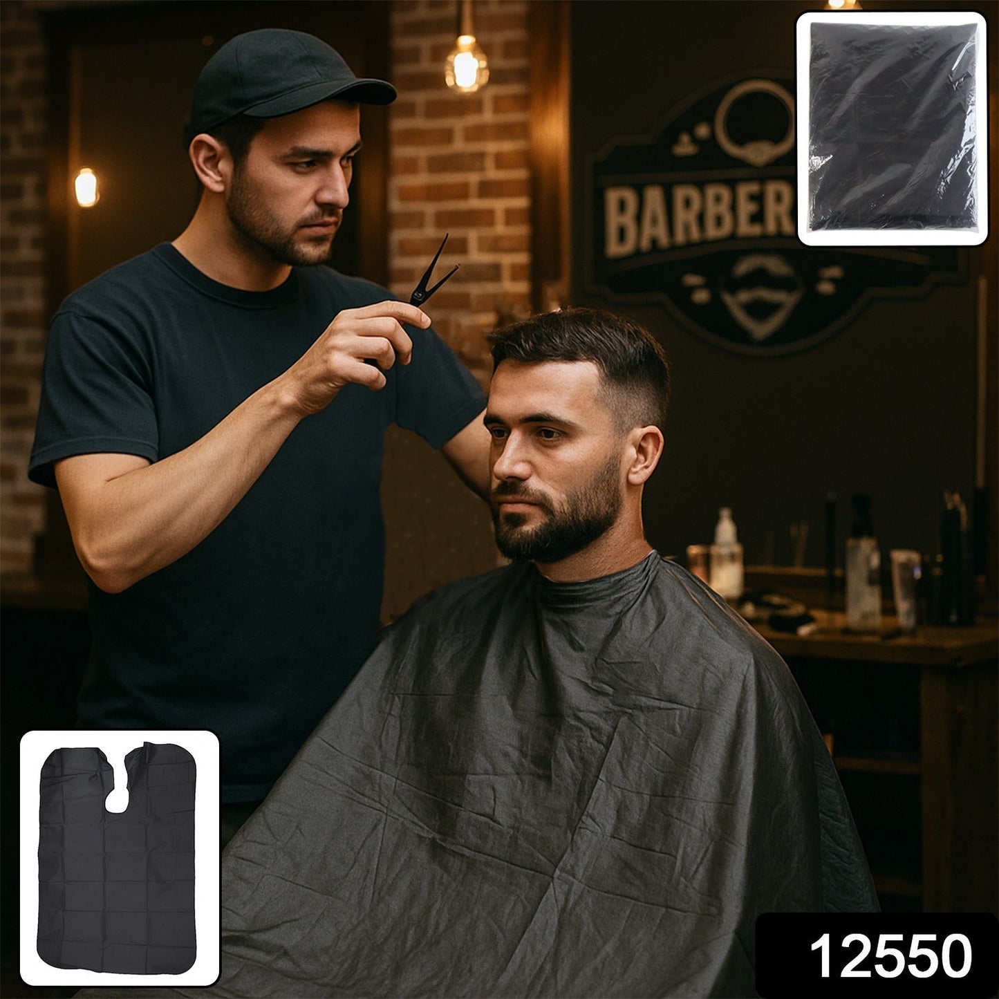Professional Hair Cutting Cape for Salon & Home Use (1 Pc)