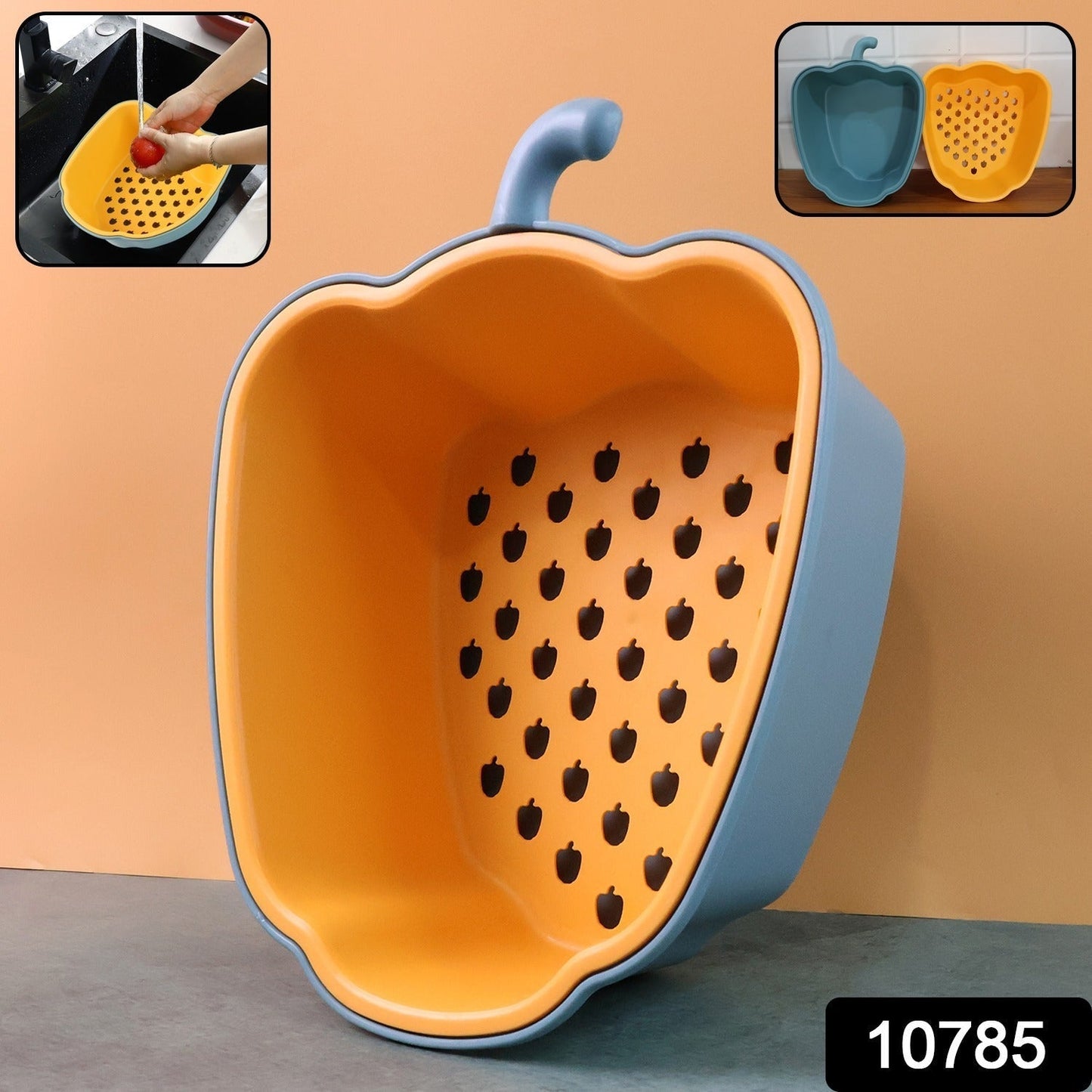 Pepper-Shape 2-in-1 Washing Bowl - (1 Pc)