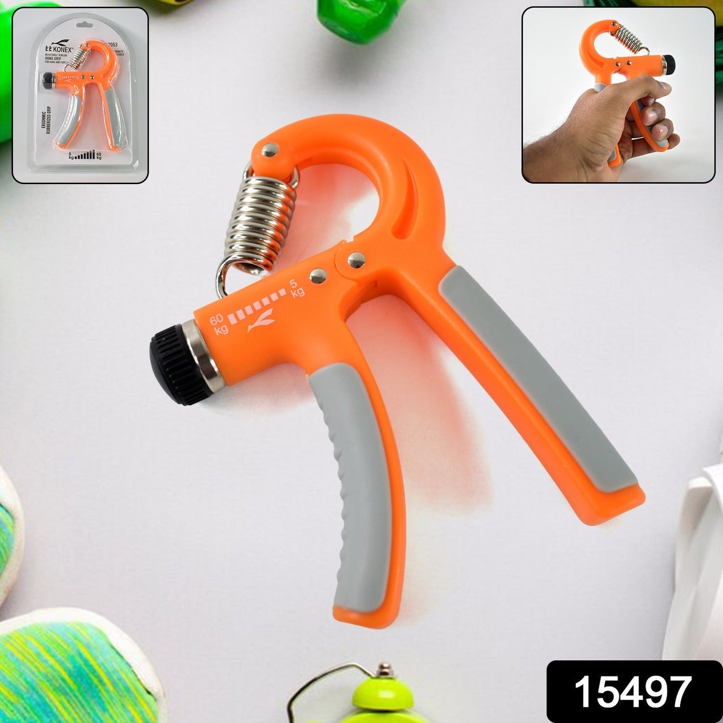 Konex Adjustable Hand Grip Strengthener â€“ 5kg to 60kg Resistance (1 Pc)