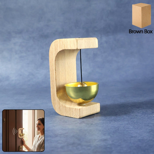 Magnetic Zen Bell for Meditation with Wooden Stand (1 Pc)
