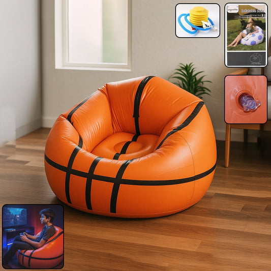 Foldable Cartoon Style  Sofa Chair Ball Chair for Adults Kids Size 110Ã—85 cm