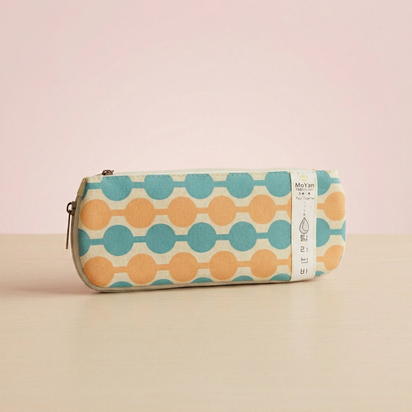 Stylish Multi-Color Geometric Printed Pencil Pouch (1 Pc)