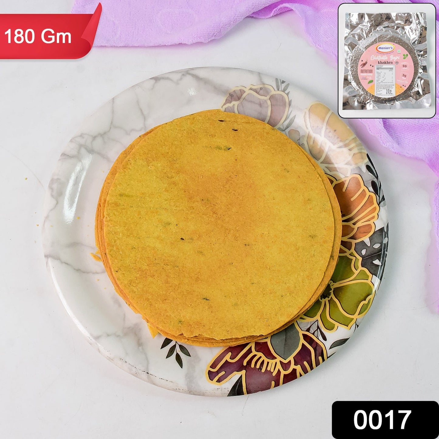 Maniarr's Chatpata Bajri Khakhra Wheat Chips (180Gm)