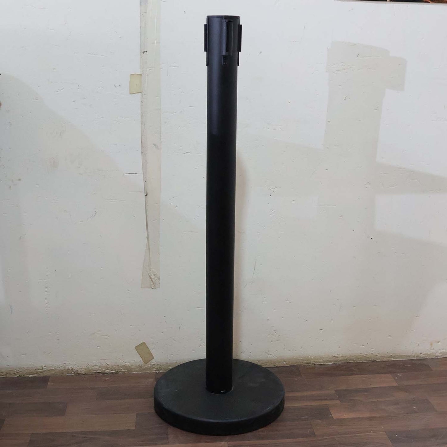 Heavy Duty Retractable Belt Crowd Control Pole with Sturdy Base â€“ 1 Pc