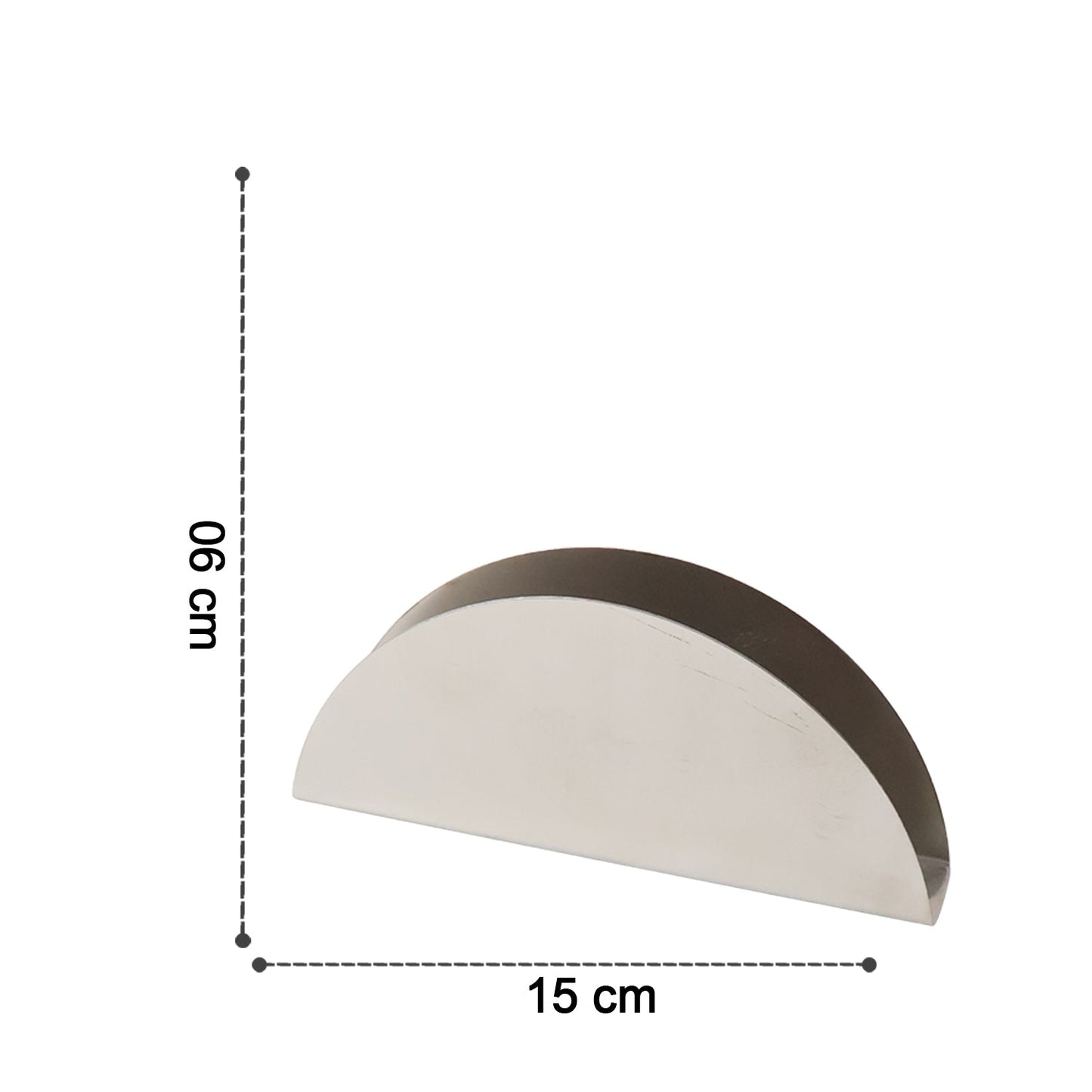 Stainless Steel Half-Moon Shaped Tissue Paper Napkin Holder Stand (1 Pc)